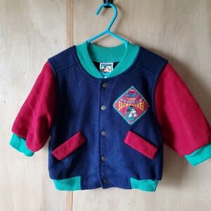 Vintage color block mickey mouse jacket